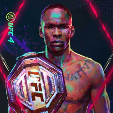 Чемпион UFC с поясом на обложке игры EA Sports UFC 4