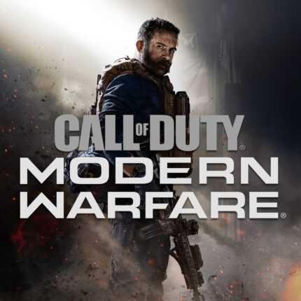 Обложка игры Call of Duty: Modern Warfare с изображением главного героя и названием игры.