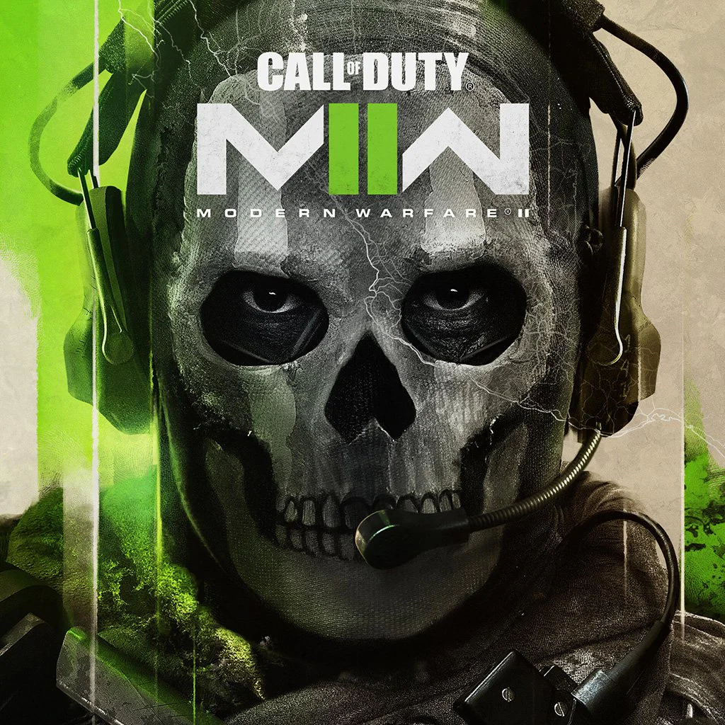 Обложка игры Call of Duty: Modern Warfare II с изображением солдата в маске с черепом под именем Ghost