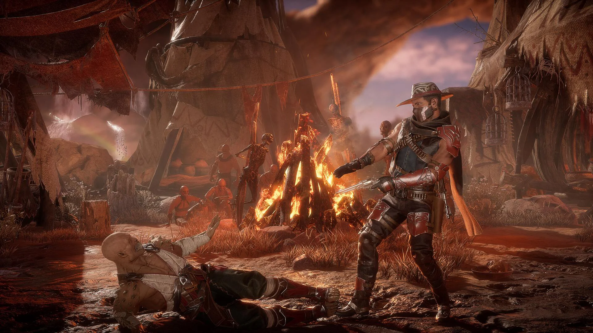 Битва персонажей в игре Mortal Kombat 11, Кэбот против Барраки