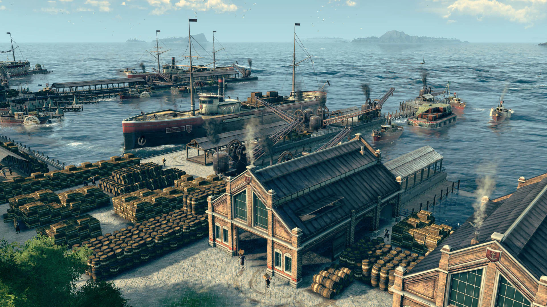 Скриншот порта в игре Anno 1800
