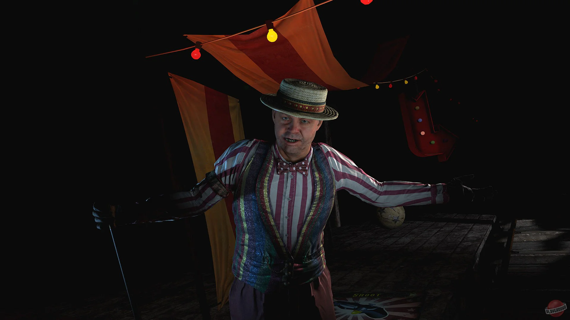 Цирковой персонаж из игры Until Dawn Rush of Blood