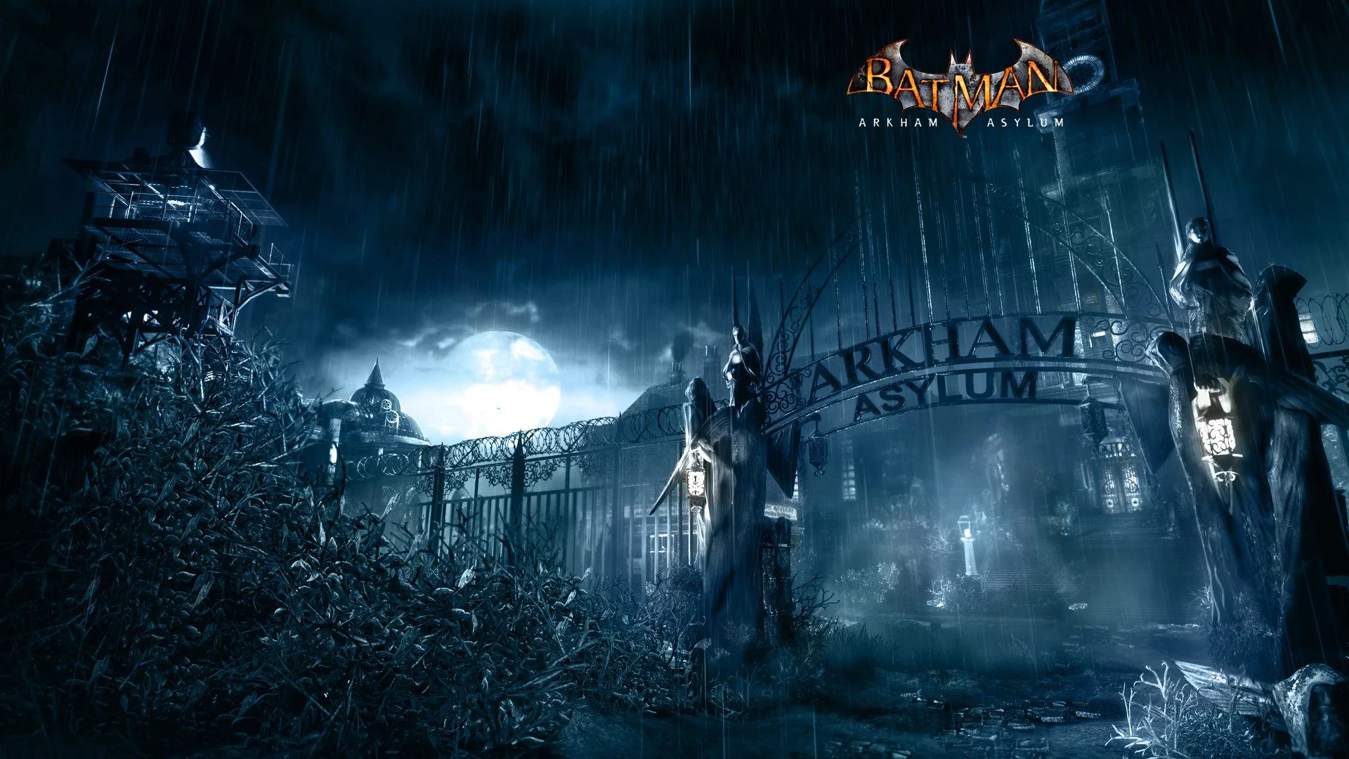 Вход в лечебницу Аркхэм в игре Batman: Arkham Asylum