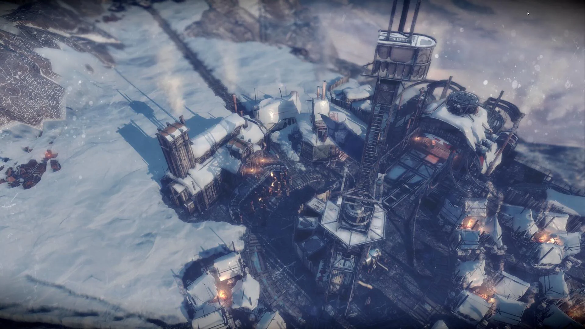Заснеженный город в игре Frostpunk