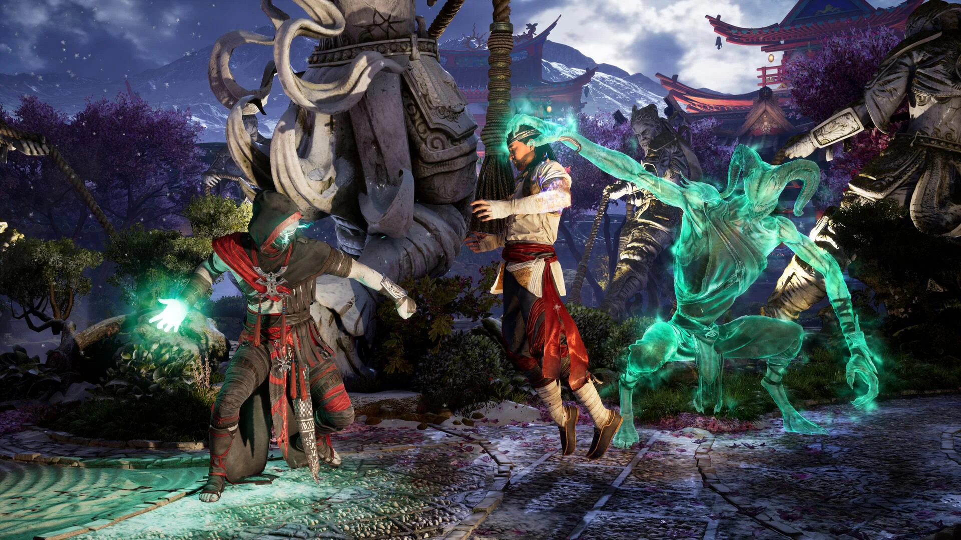 Битва персонажей в игре Mortal Kombat 1