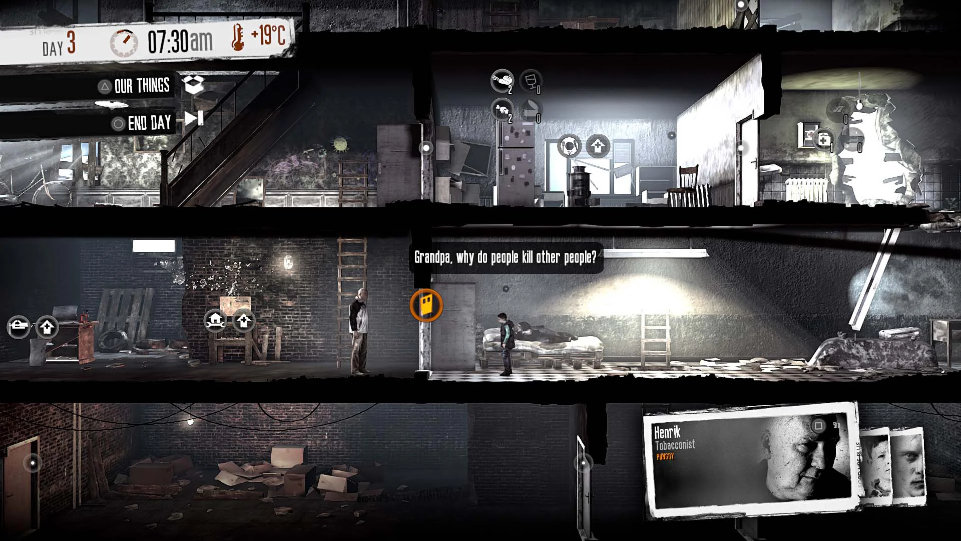 Скриншот из игры This War of Mine: The Little Ones