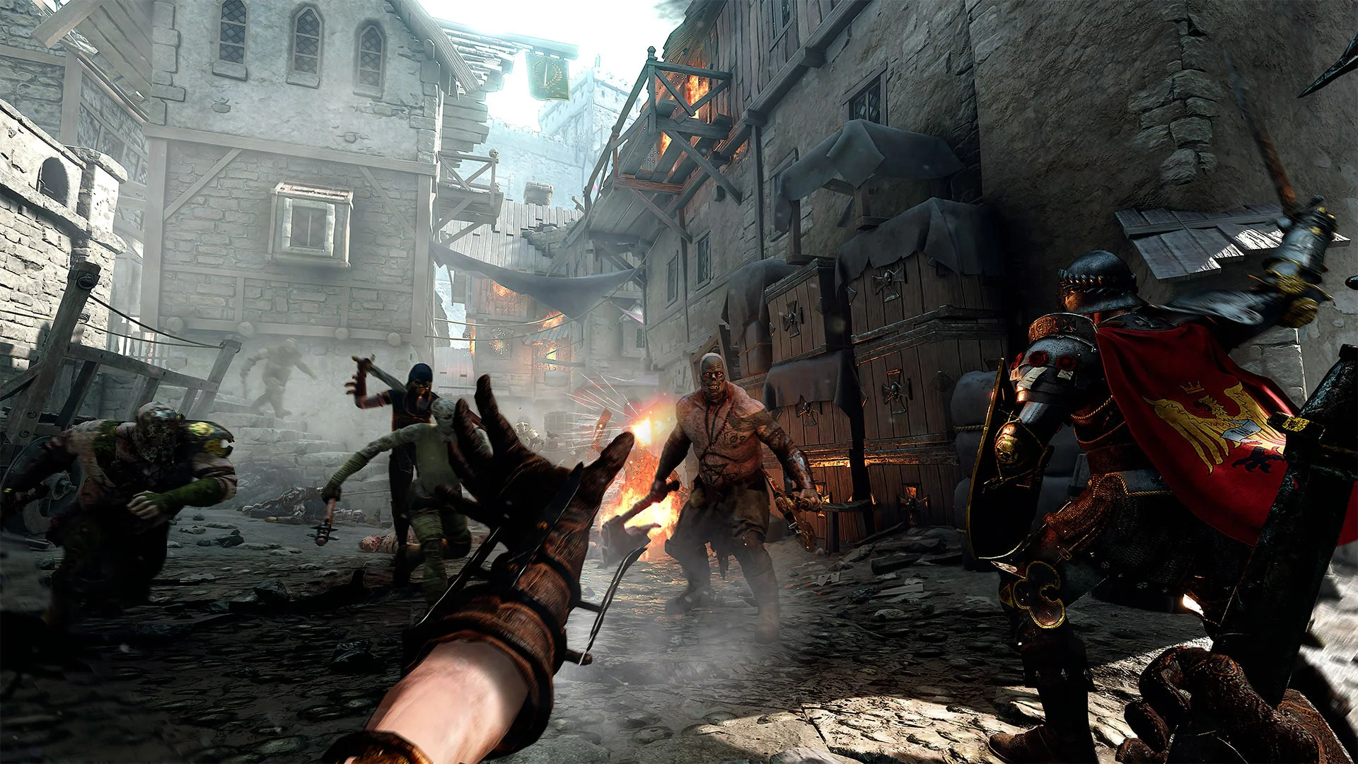 Битва с ордой врагов в игре Warhammer Vermintide 2
