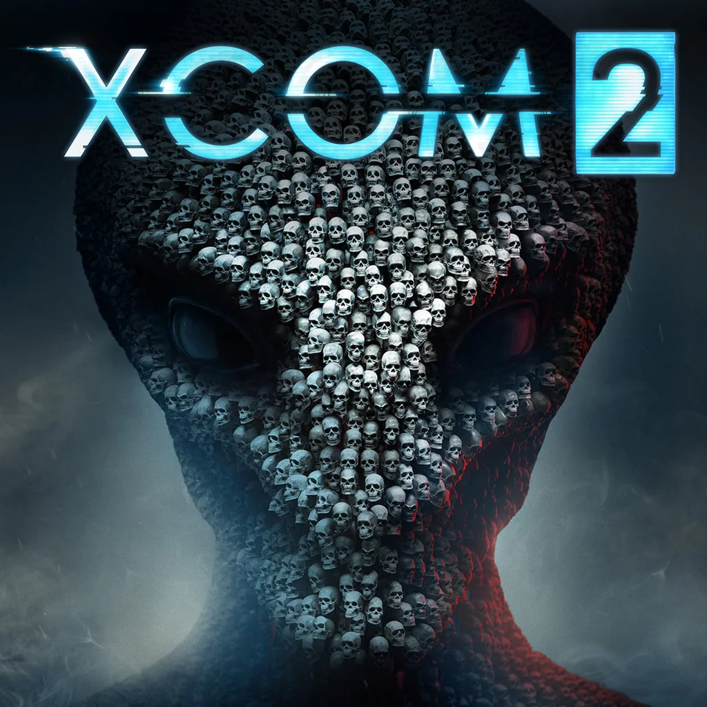 Логотип игры XCOM 2 Логотип игры XCOM 2 с изображением инопланетянина, составленного из человеческих черепов