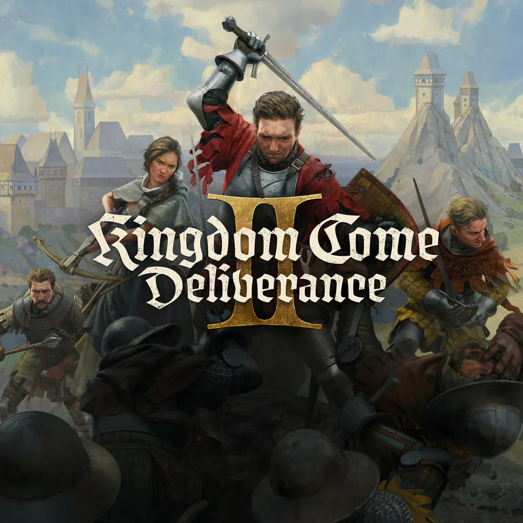 Kingdom Come: Deliverance 2 — аренда игр PlayStation и историческое приключение в Средневековье Официальная обложка Kingdom Come: Deliverance 2 с рыцарями и средневековым сражением