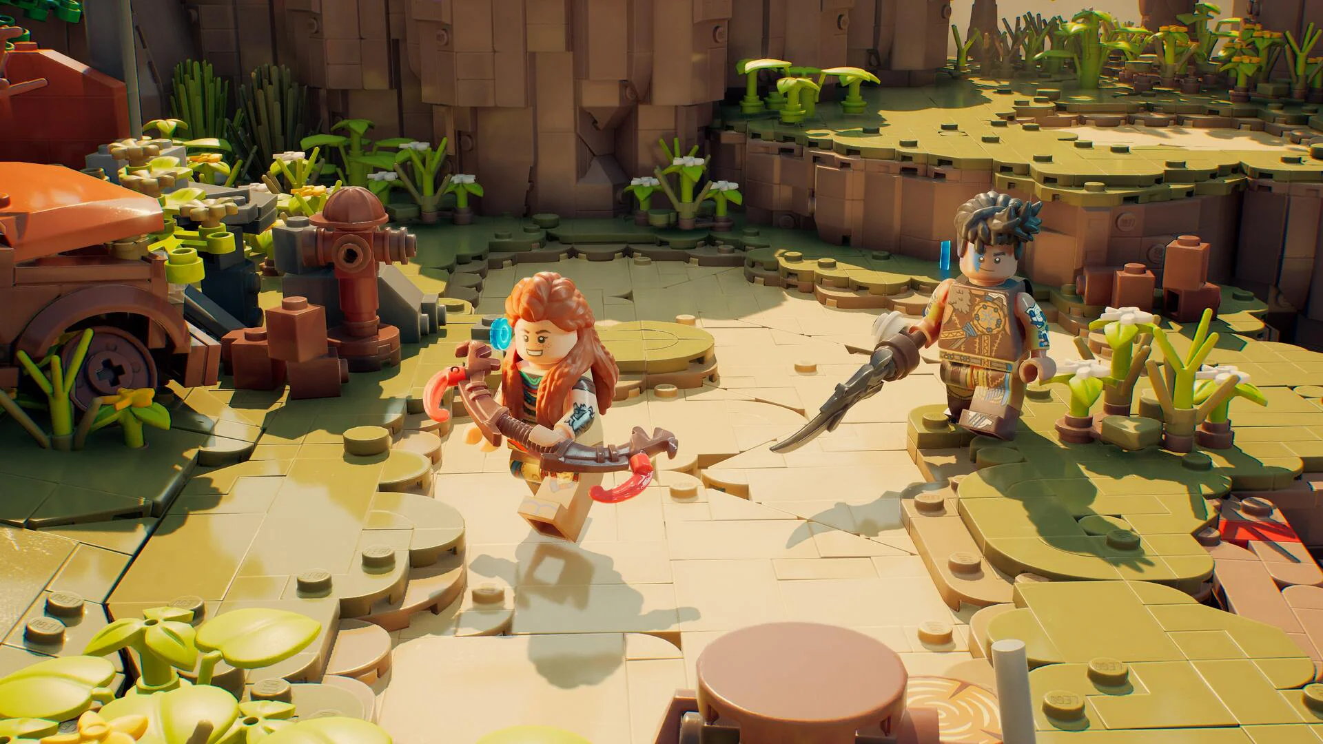LEGO Horizon Adventures — Элой и ее союзник сражаются с роботами в красочном мире из деталей LEGO