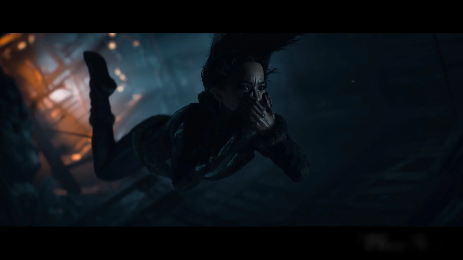 Персонаж в опасности в игре Until Dawn