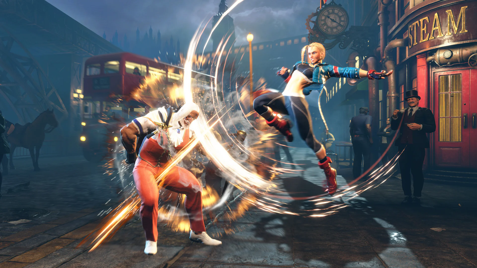 Кэрин Канзаки сражается в Street Fighter 6 на фоне Лондона