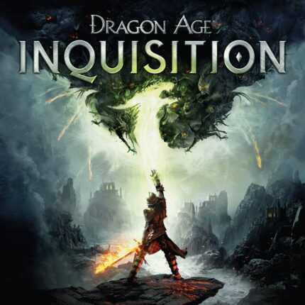 Инквизитор с пылающим мечом против демонического разлома в Dragon Age: Инквизиция