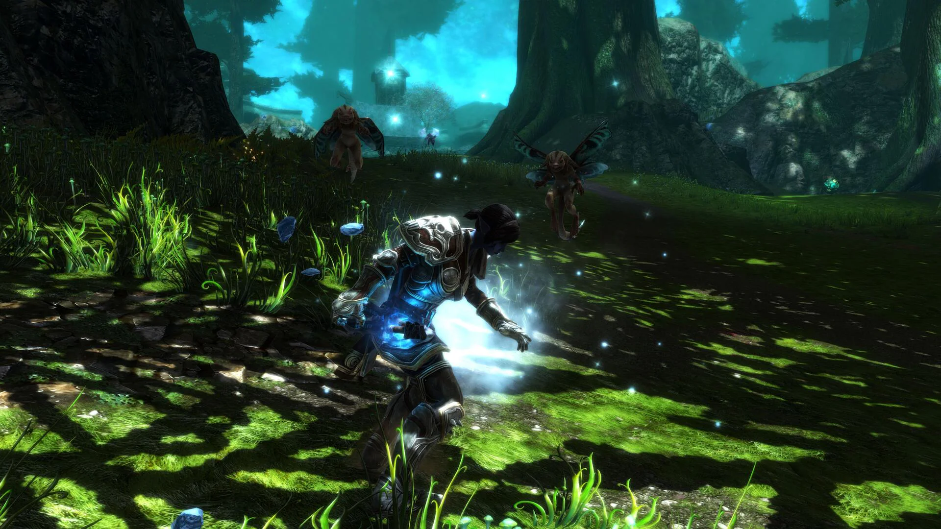 Герой Kingdoms of Amalur Re-Reckoning использует магию в бою