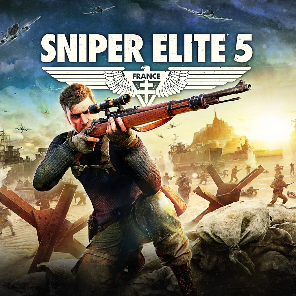 Sniper Elite 5 — аренда цифровых игр PS, тактический шутер о Второй мировой войне Карл Фейрберн прицеливается в Sniper Elite 5