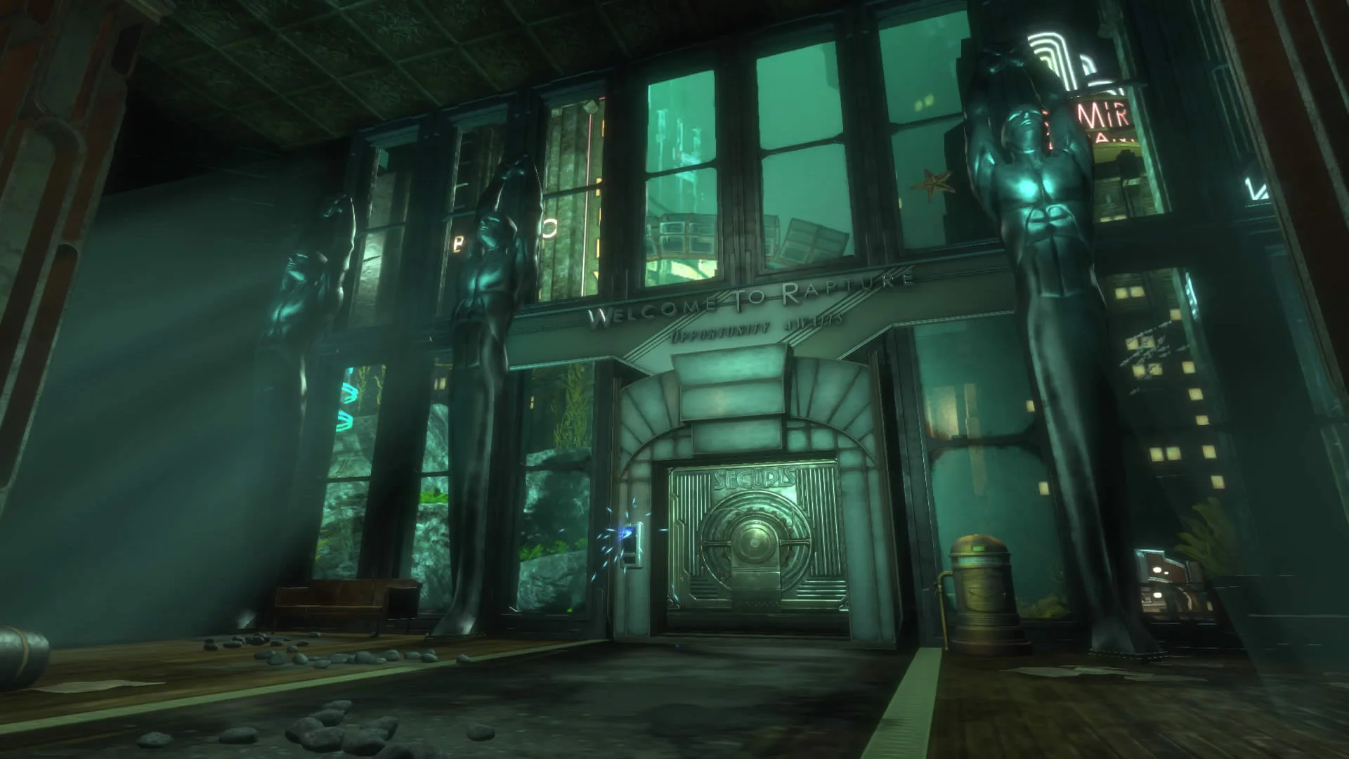 Вход в подводный город Восторг в игре BioShock Remastered