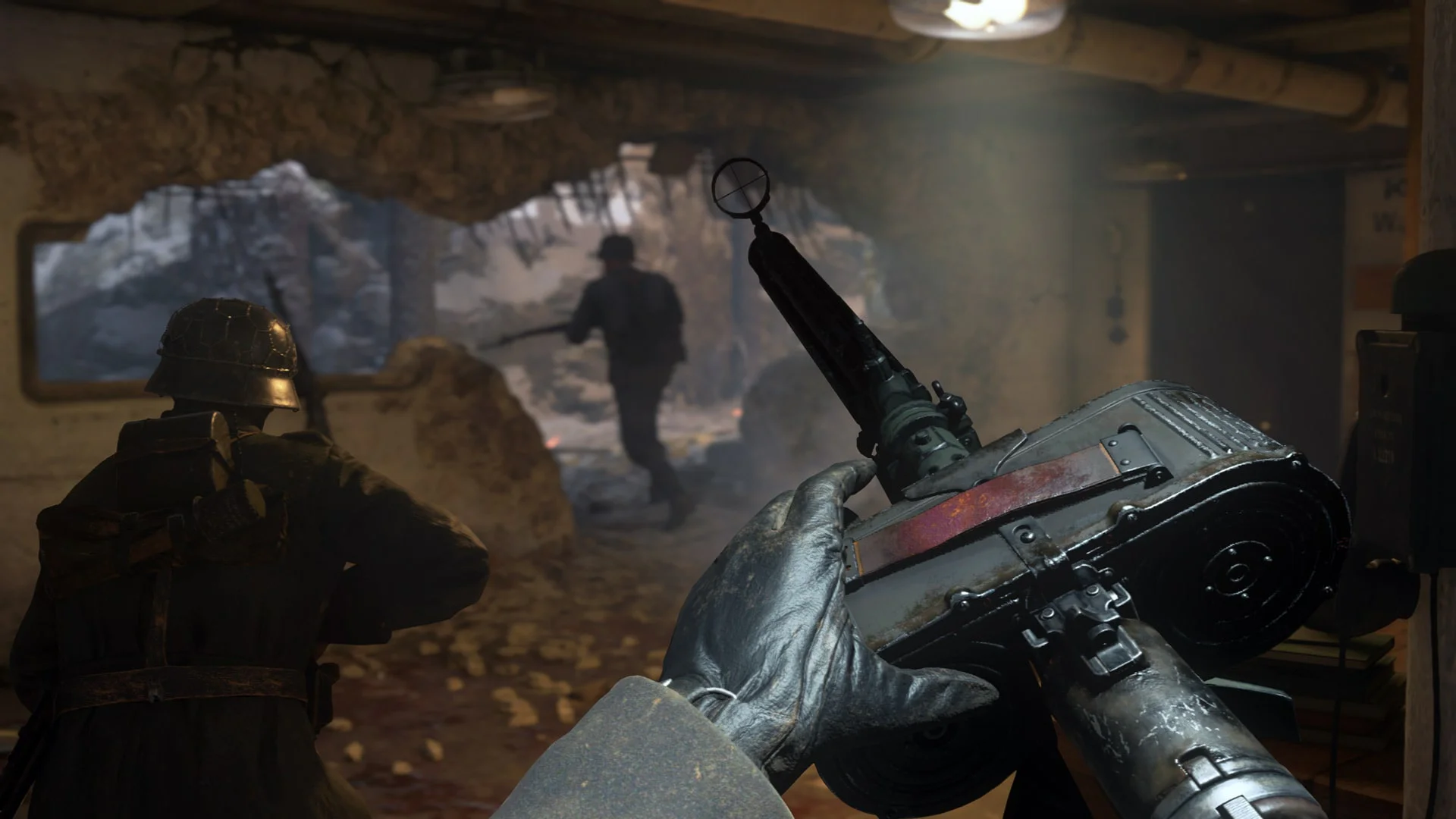 Перезарядка пулемета MG42 в Call of Duty WWII