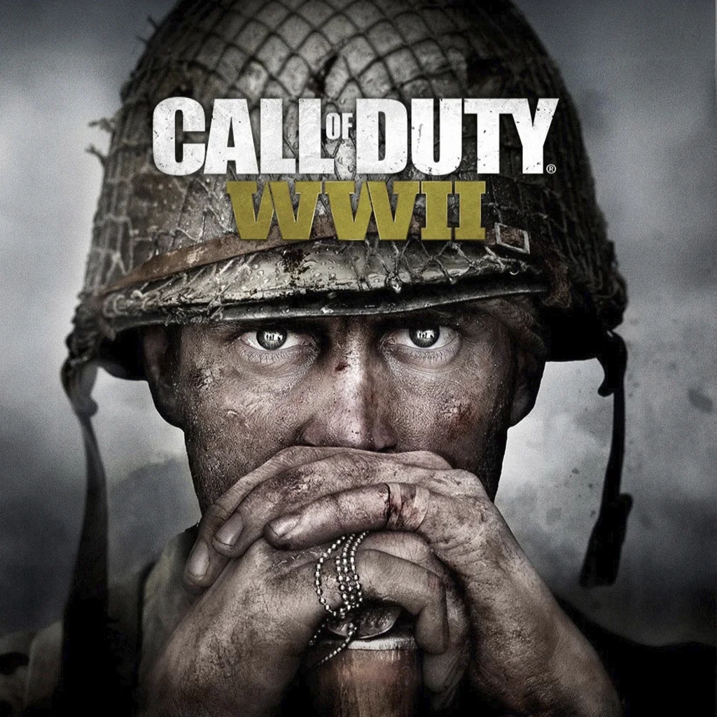 Call of Duty: WWII — аренда игр PlayStation, реалистичные сражения Второй мировой войны Американский солдат с усталым взглядом на обложке Call of Duty: WWII