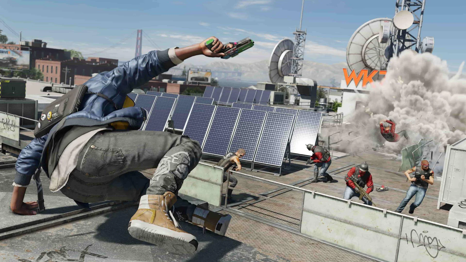 Аренда Watch Dogs 2 на PS с Маркусом Холлоуэем на крыше