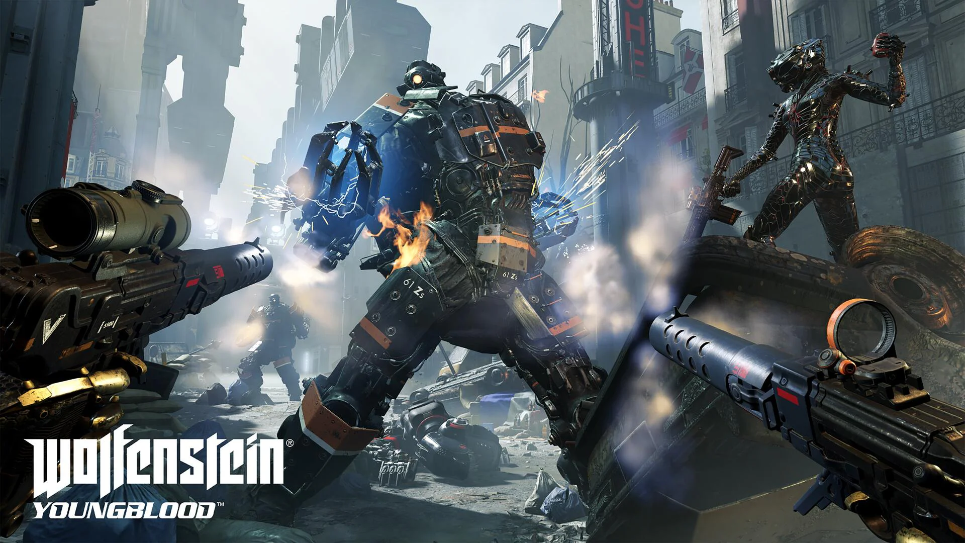 Wolfenstein Youngblood бой с роботом аренда PS
