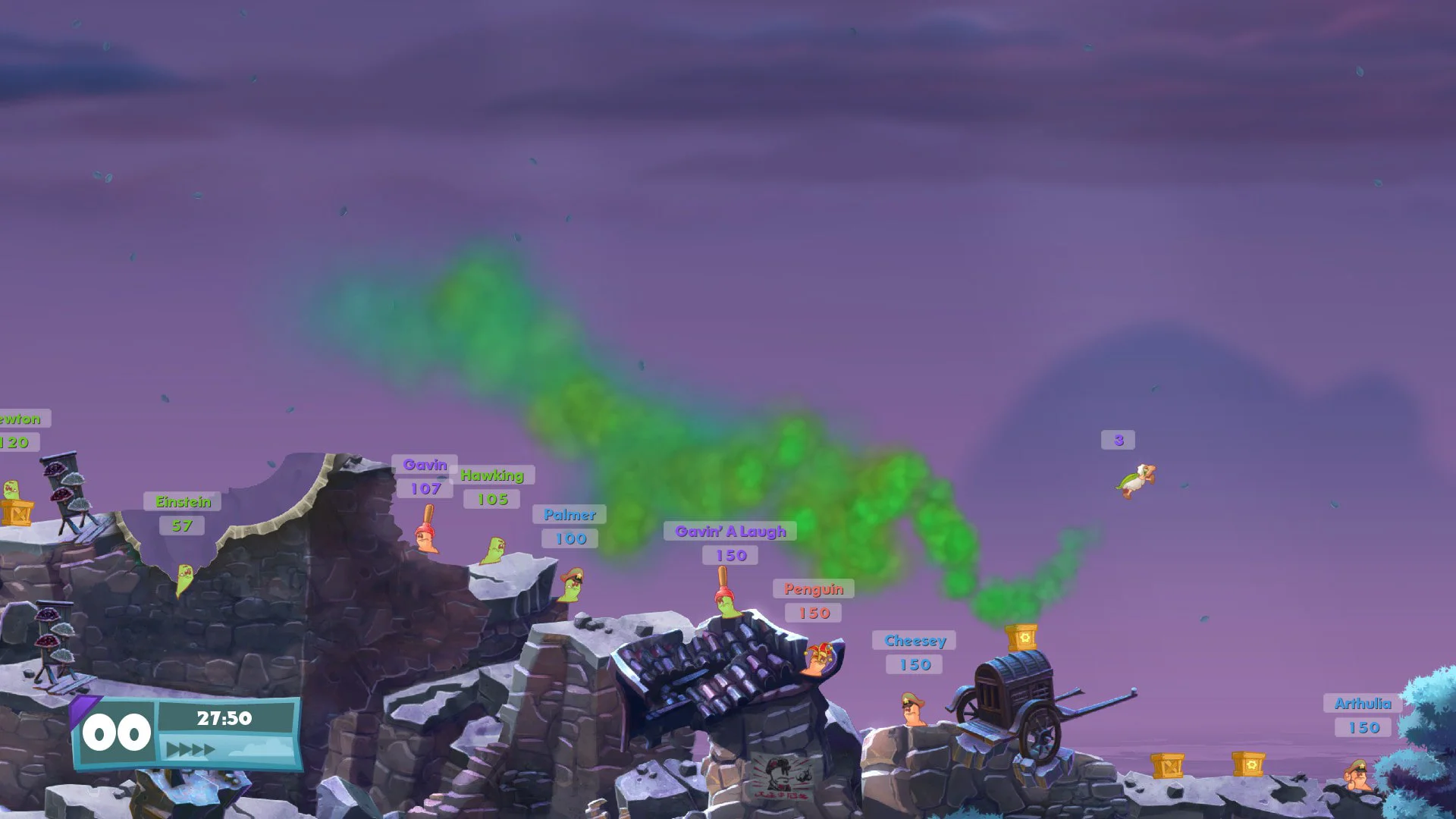 Скриншот Worms WMD с овцой-гранатой для аренды на PS