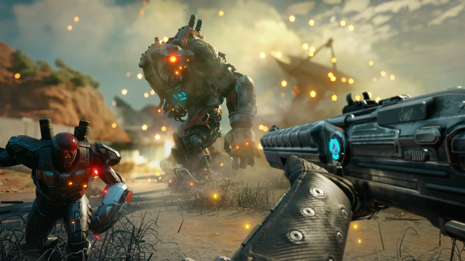 Скриншот Rage 2 с боем против мутанта в лесу