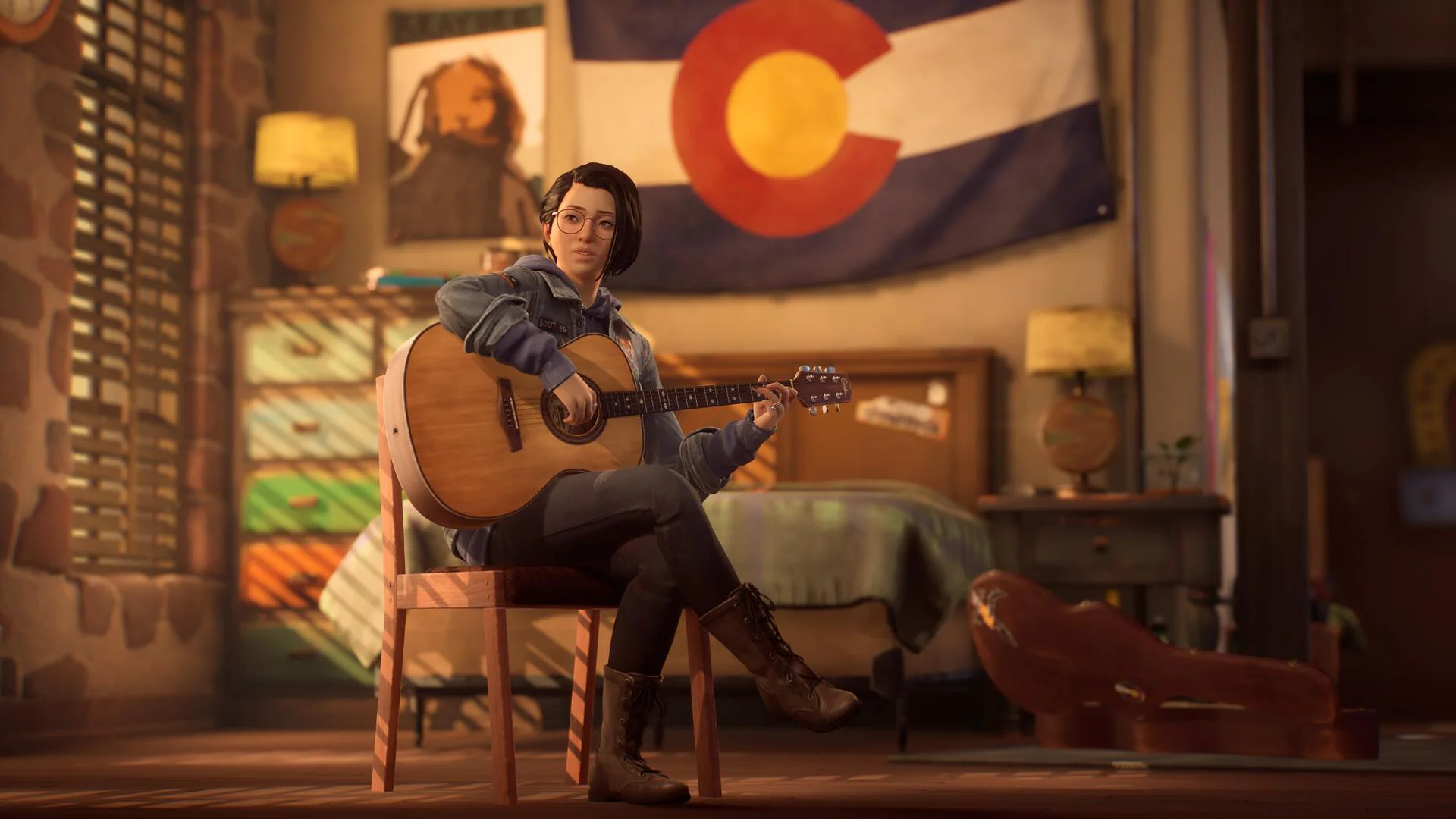 Алекс Чэнь играет на гитаре в Life is Strange: True Colors
