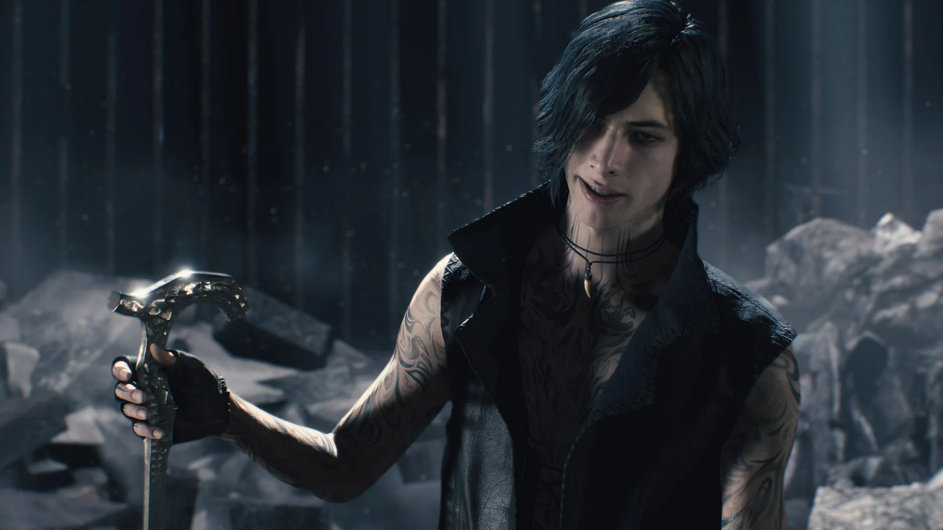 V с тростью в Devil May Cry 5 для аренды на PS