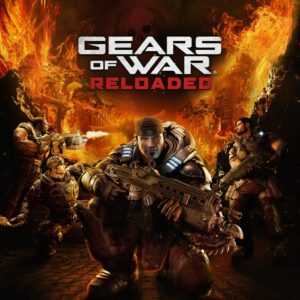 Gears of War Reloaded обложка игры с бойцами и оружием аренда PS