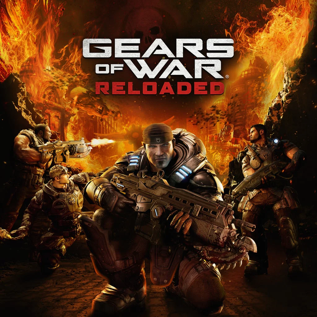 Gears of War Reloaded — обновлённая версия легендарного экшена Gears of War Reloaded обложка игры с бойцами и оружием аренда PS