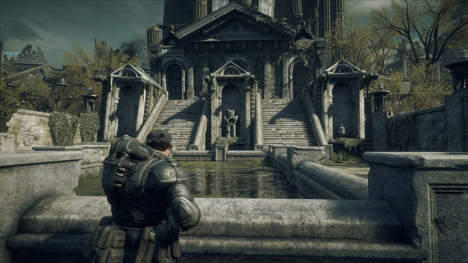 Скриншот Gears of War Reloaded боец у старого храма аренда PS