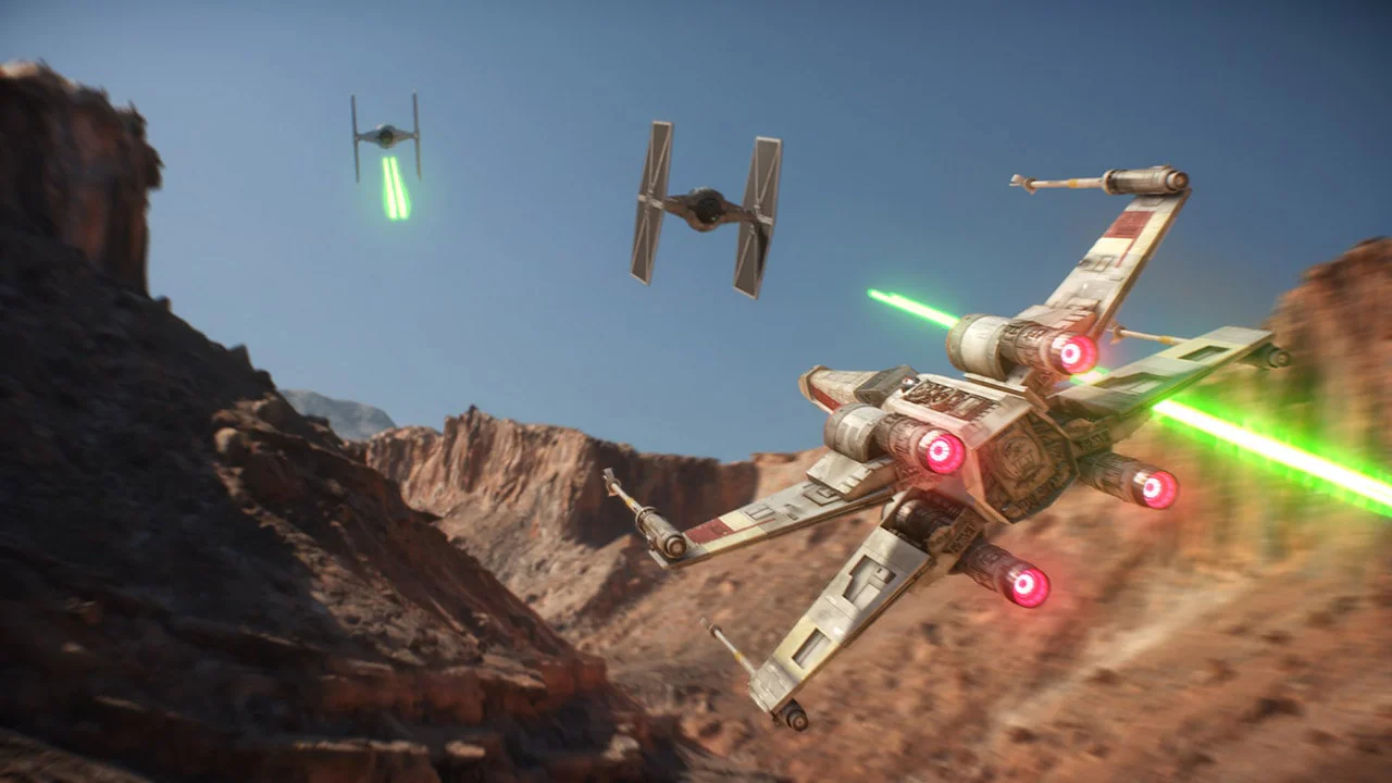STAR WARS Battlefront 1 аренда на PS — бой X-Wing против TIE Fighter