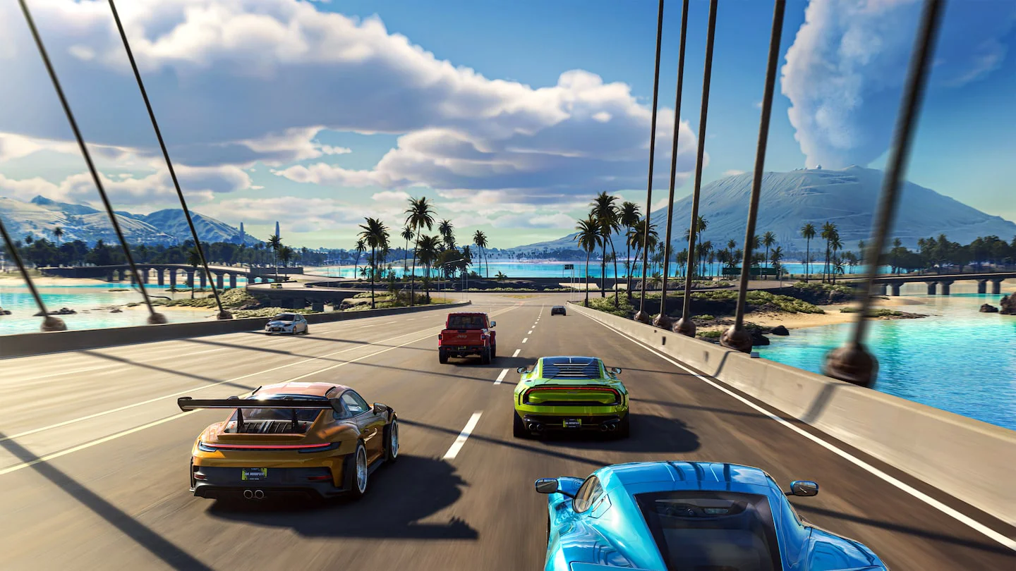 гонки на спорткарах по мосту Гавайев в the crew motorfest playstation