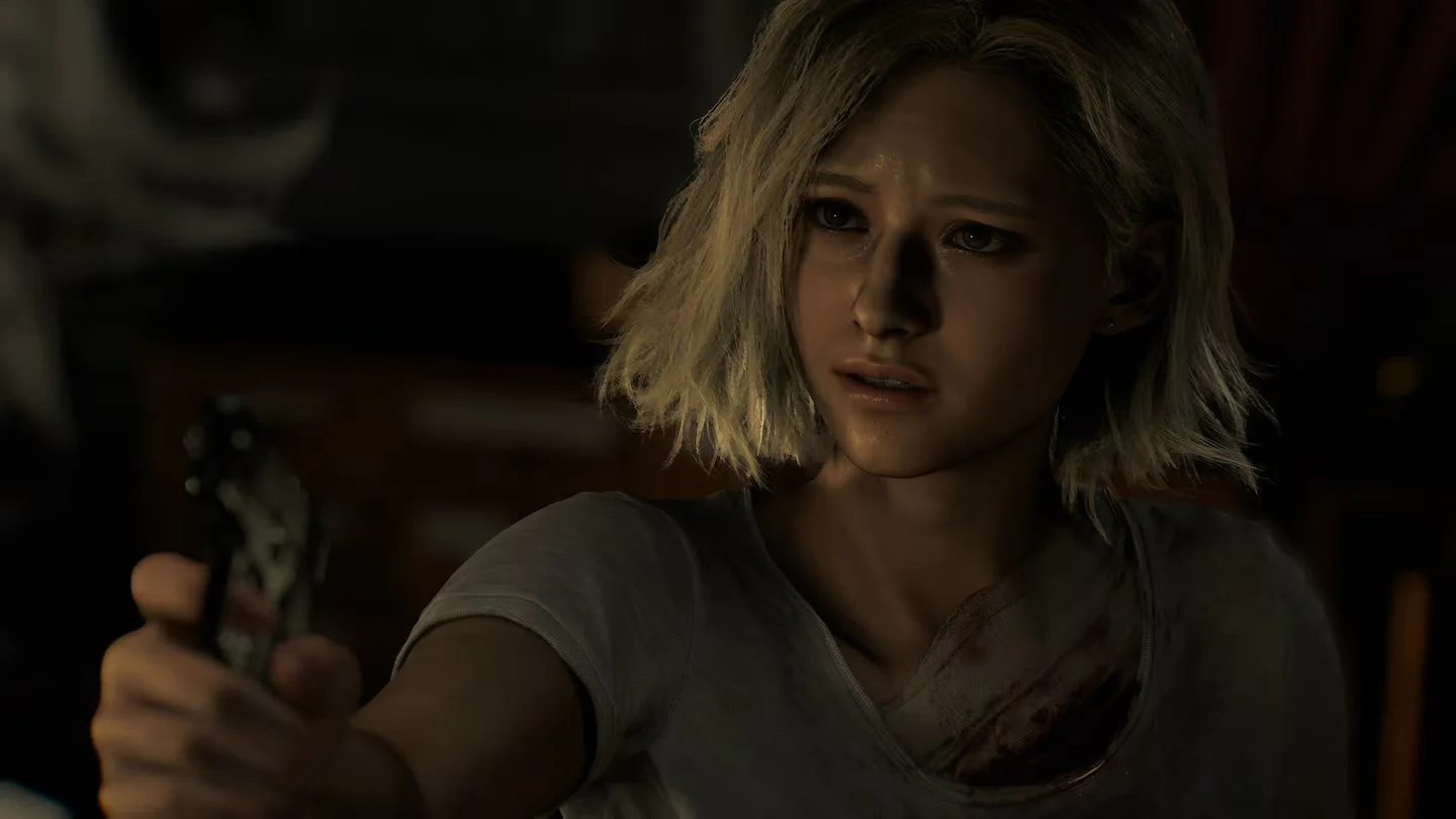 Эшли Грэм с пистолетом Resident Evil 4 Remake аренда PlayStation