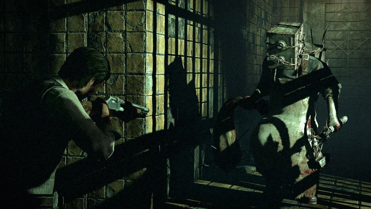 Себастьян Кастелланос и Хранитель аренда PlayStation игры The Evil Within