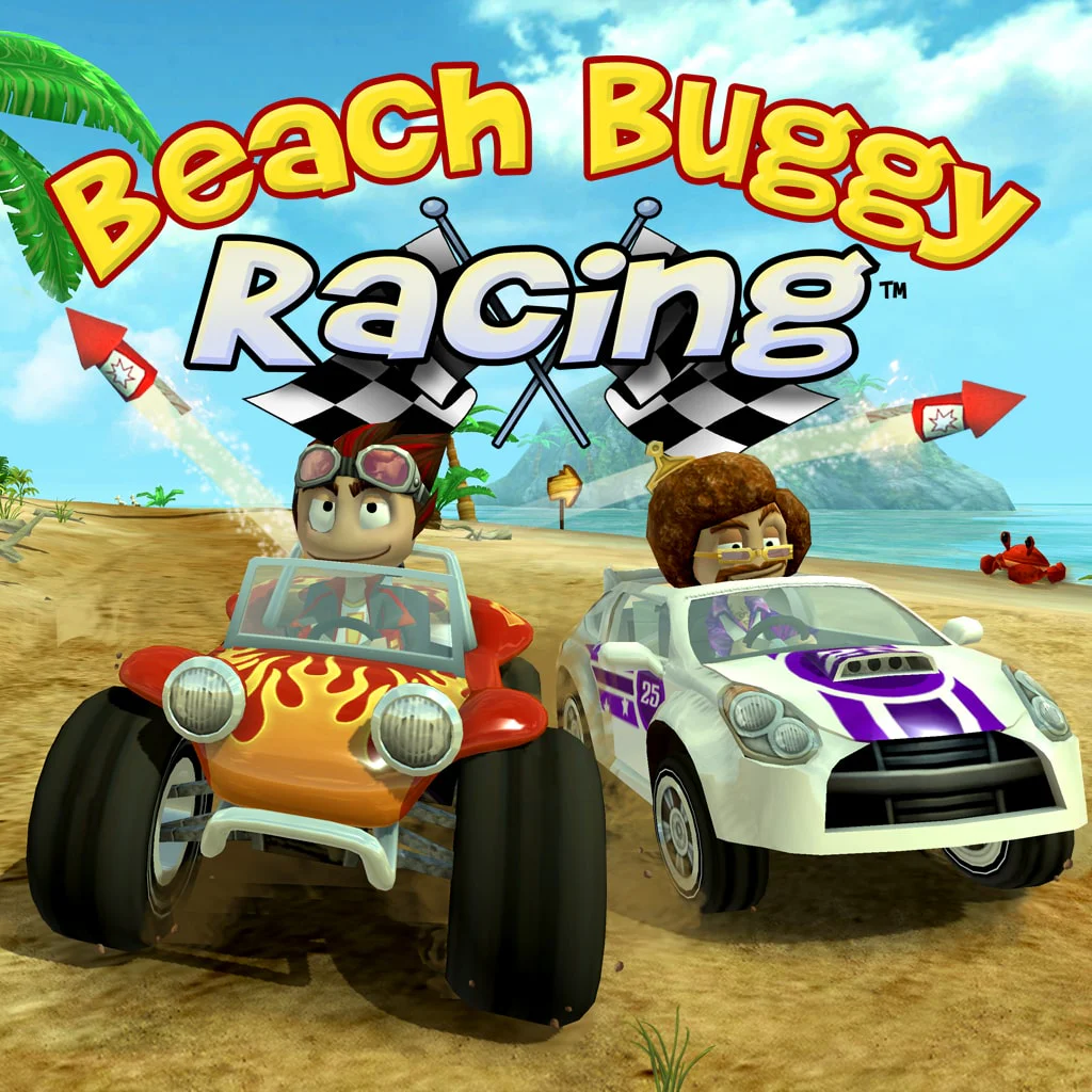 Реззо и Бенни на пляже аренда игры PlayStation Beach Buggy Racing