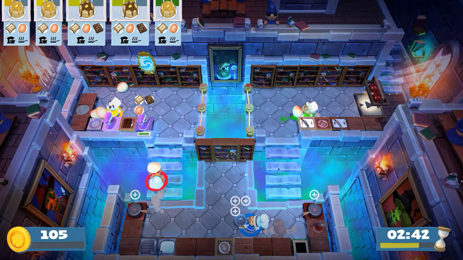 Аренда Overcooked 2 на PlayStation в стиле магической библиотеки