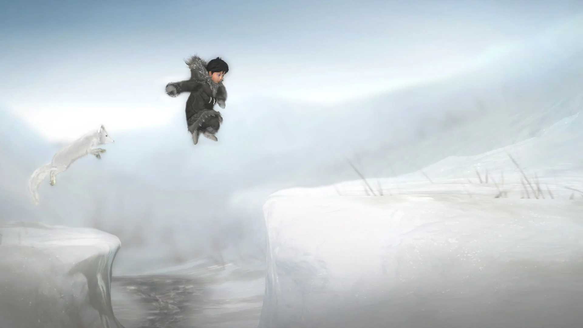 Нанук и песец в прыжке Never Alone аренда игры PlayStation онлайн скидка