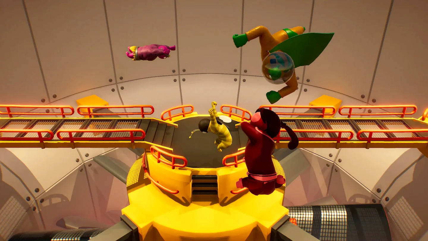 персонажи Gang Beasts в розовом желе аренда ps5 ps4