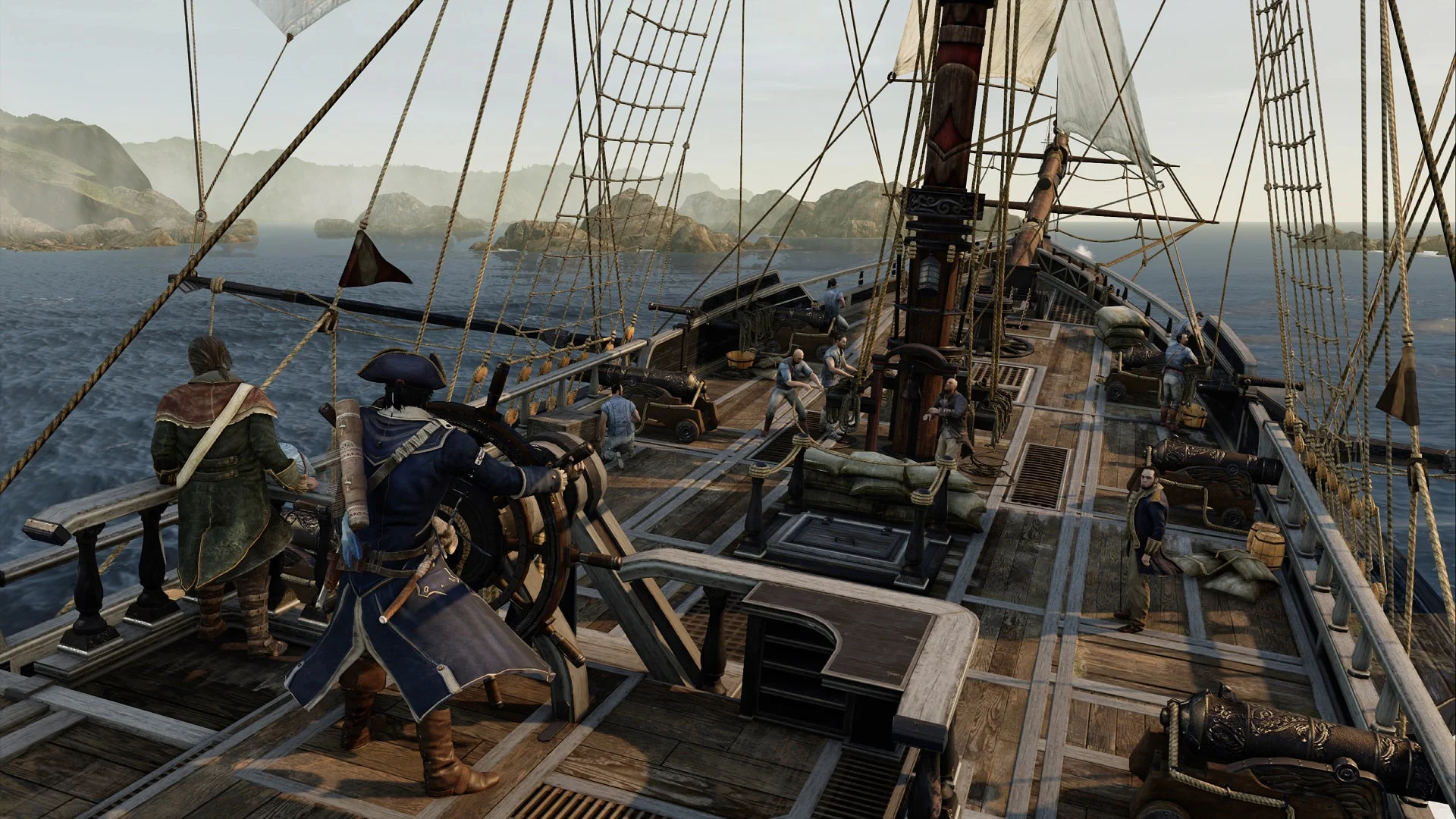 Коннор на корабле в Assassin's Creed III Remastered аренда PlayStation