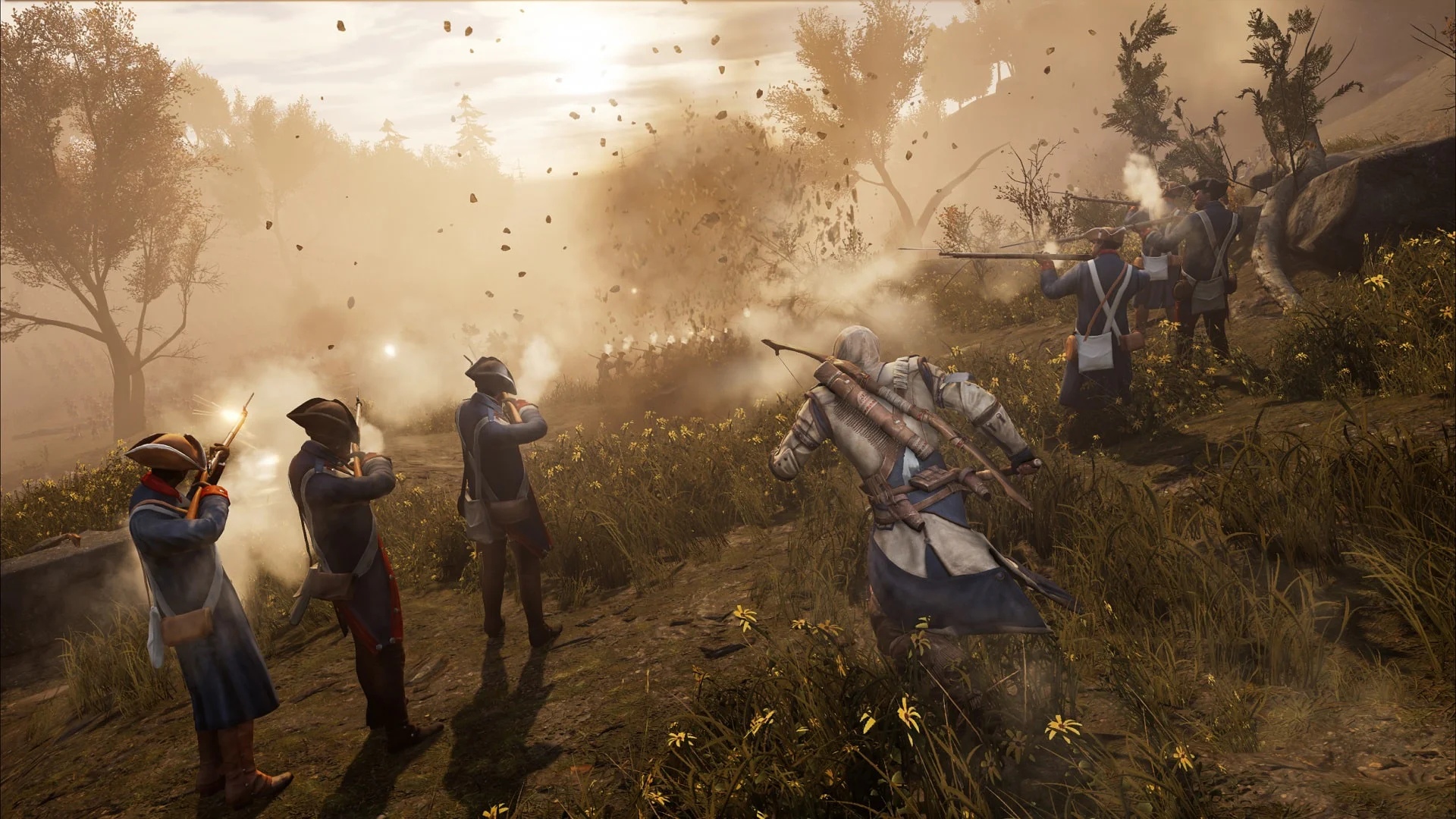 Коннор на поле боя в Assassin's Creed III Remastered аренда PlayStation