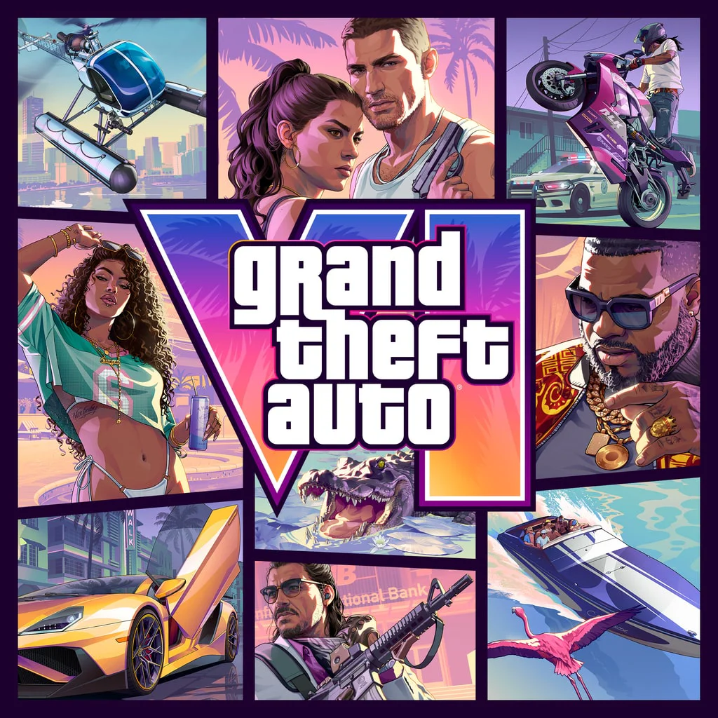 Прокат GTA 6 на PS5 подписка онлайн скидка Арт Лусия и Джейсон Grand Theft Auto VI аренда игры PlayStation